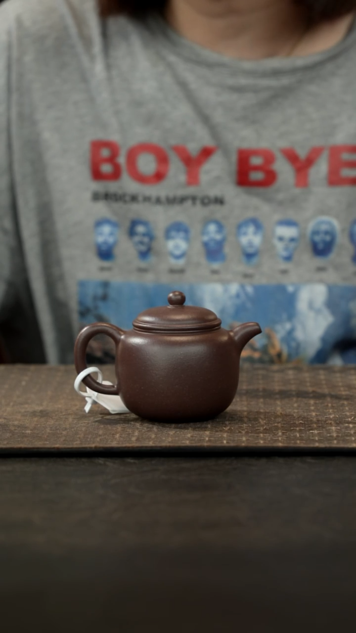 茶壶紫砂粗砂老紫泥匏尊150cc