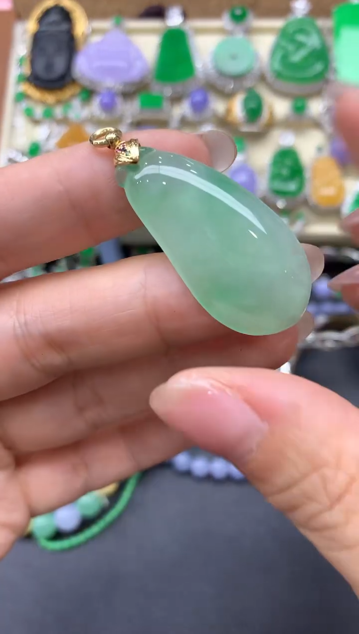 【闪购商品】翡翠颈饰18K金镶嵌466-中国好珍宝