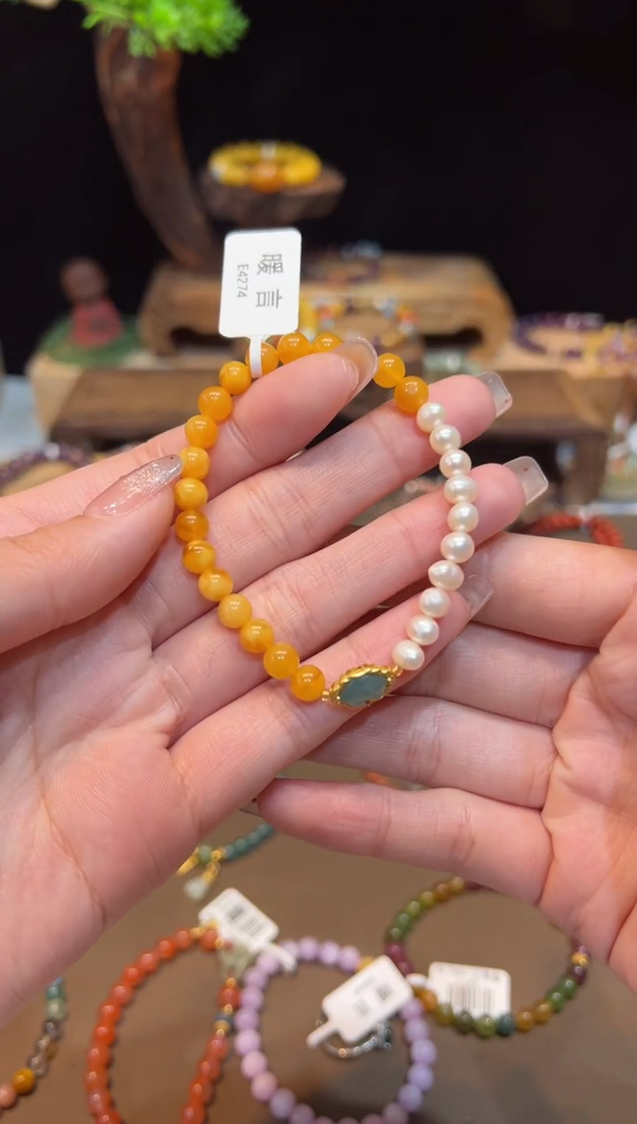 【闪购商品】琥珀手饰未镶嵌手饰@@E4274