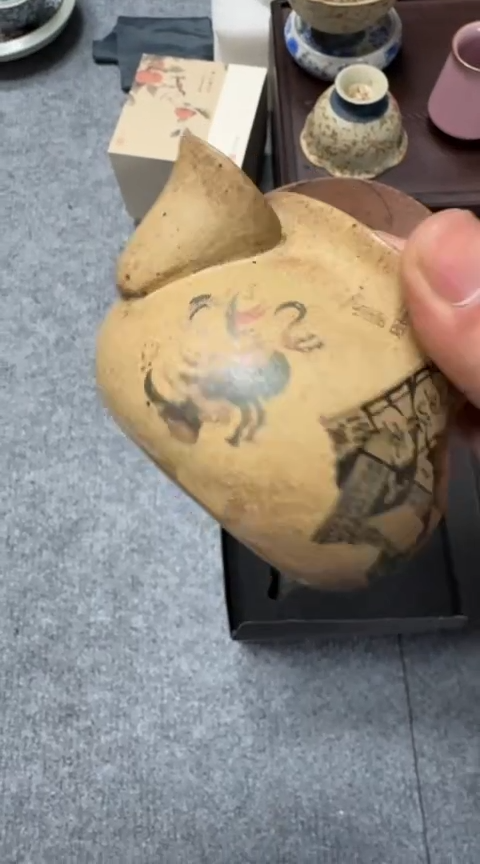摆件陶茶具茶具茶具洞上造物手抓壶