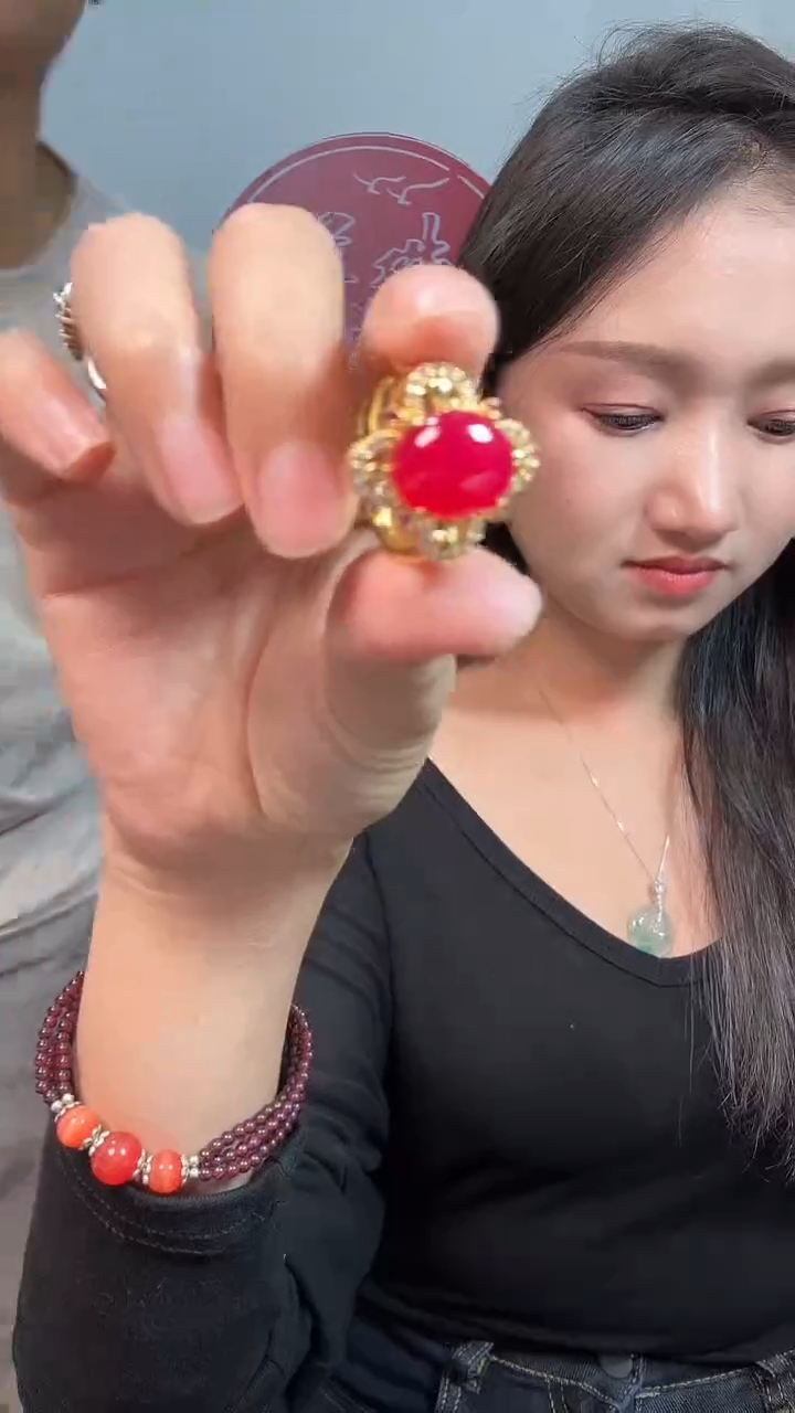 合金颈饰玛瑙/玉髓2302天然珠宝戒指多样性发一个