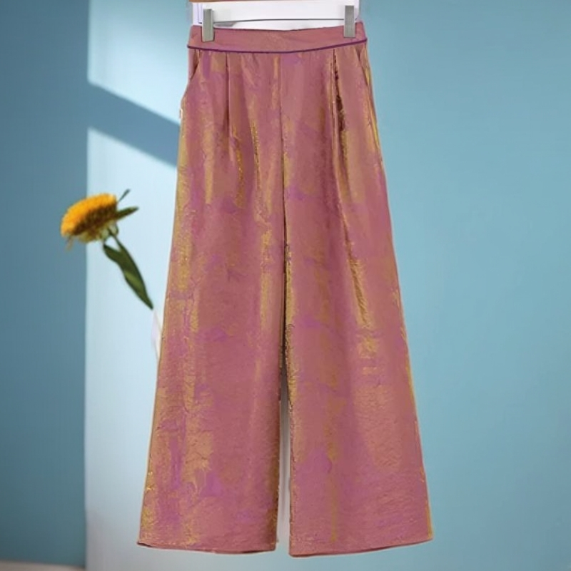 新国风百搭阔腿裤夏季时尚百搭