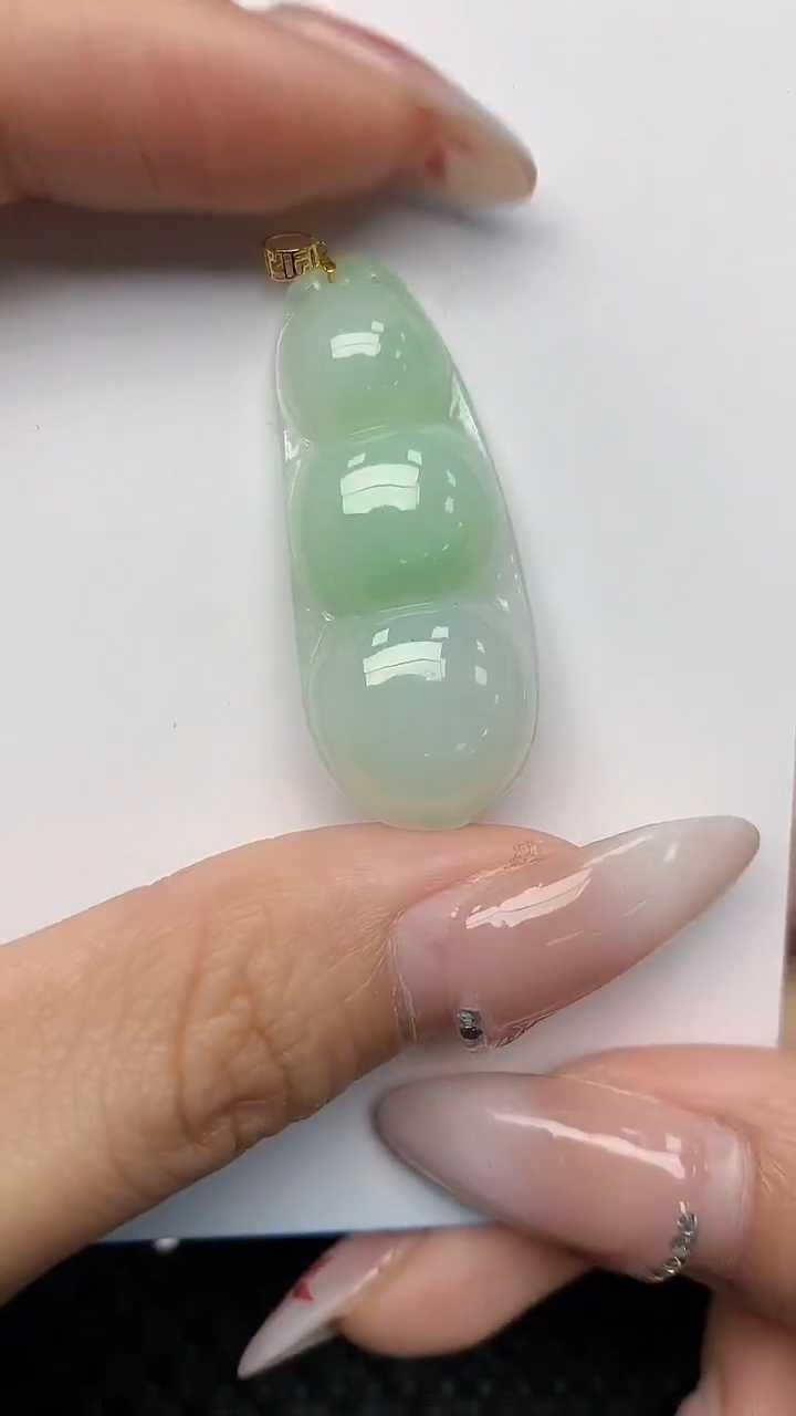 【闪购商品】翡翠颈饰18K金镶嵌天然翡翠A货