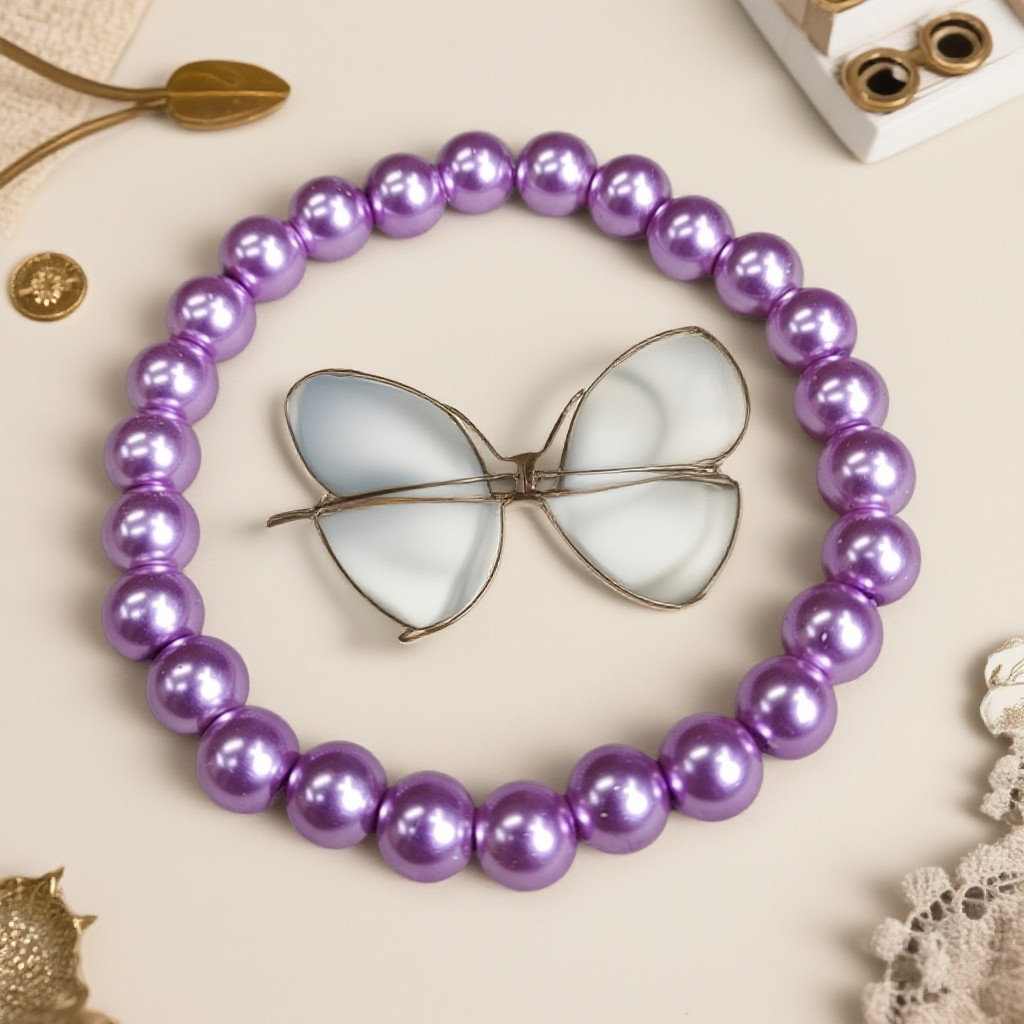 191#青稞贝珠香薰紫DIY手串