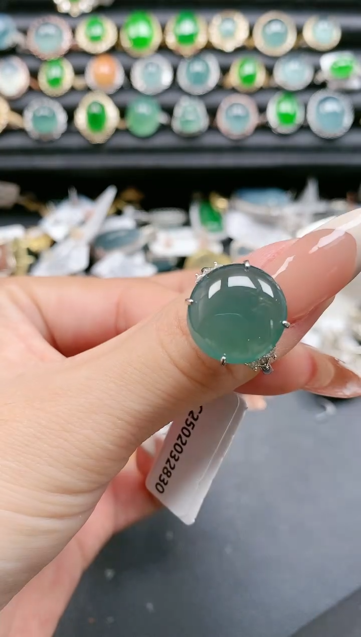 【闪购商品】翡翠戒指银S925镶嵌1111