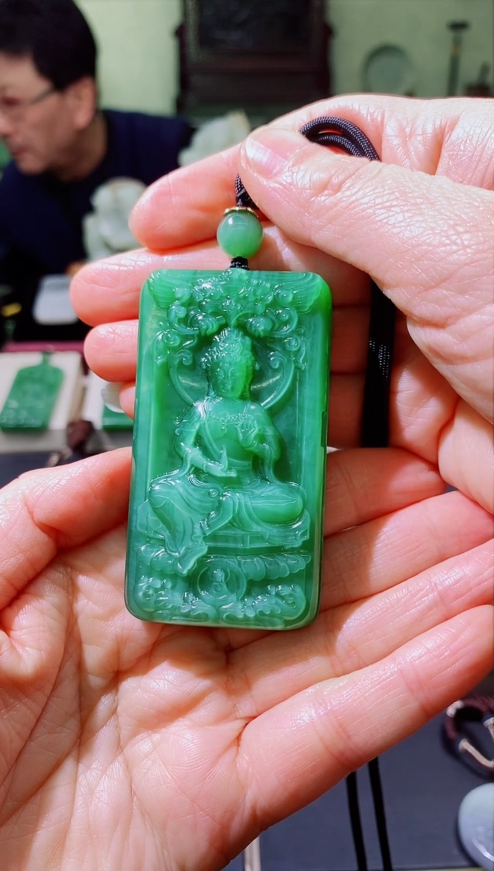 【闪购商品】和田玉（碧玉）挂件未镶嵌和田玉碧玉观音挂件