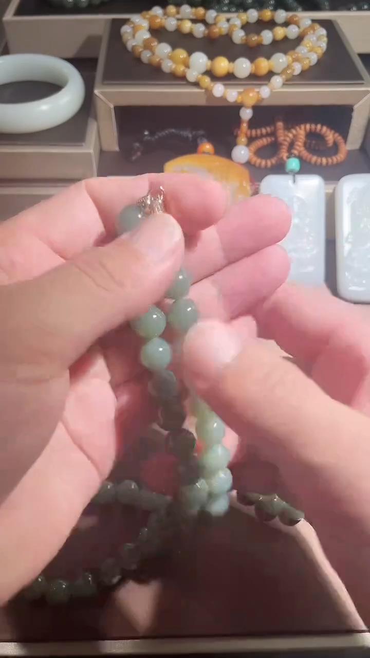 【闪购商品】和田玉（糖玉）颈饰未镶嵌和田玉  项链手串套装