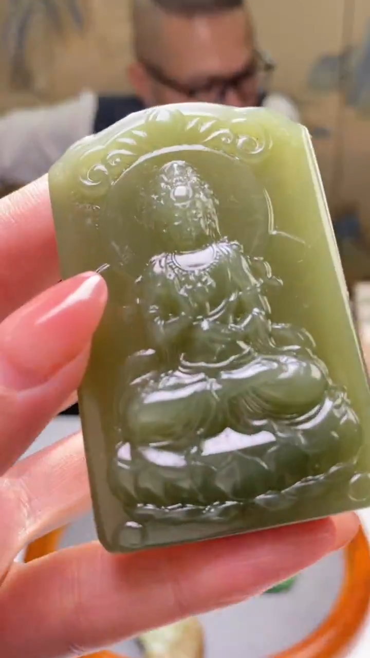 和田玉未镶嵌挂件  1008915