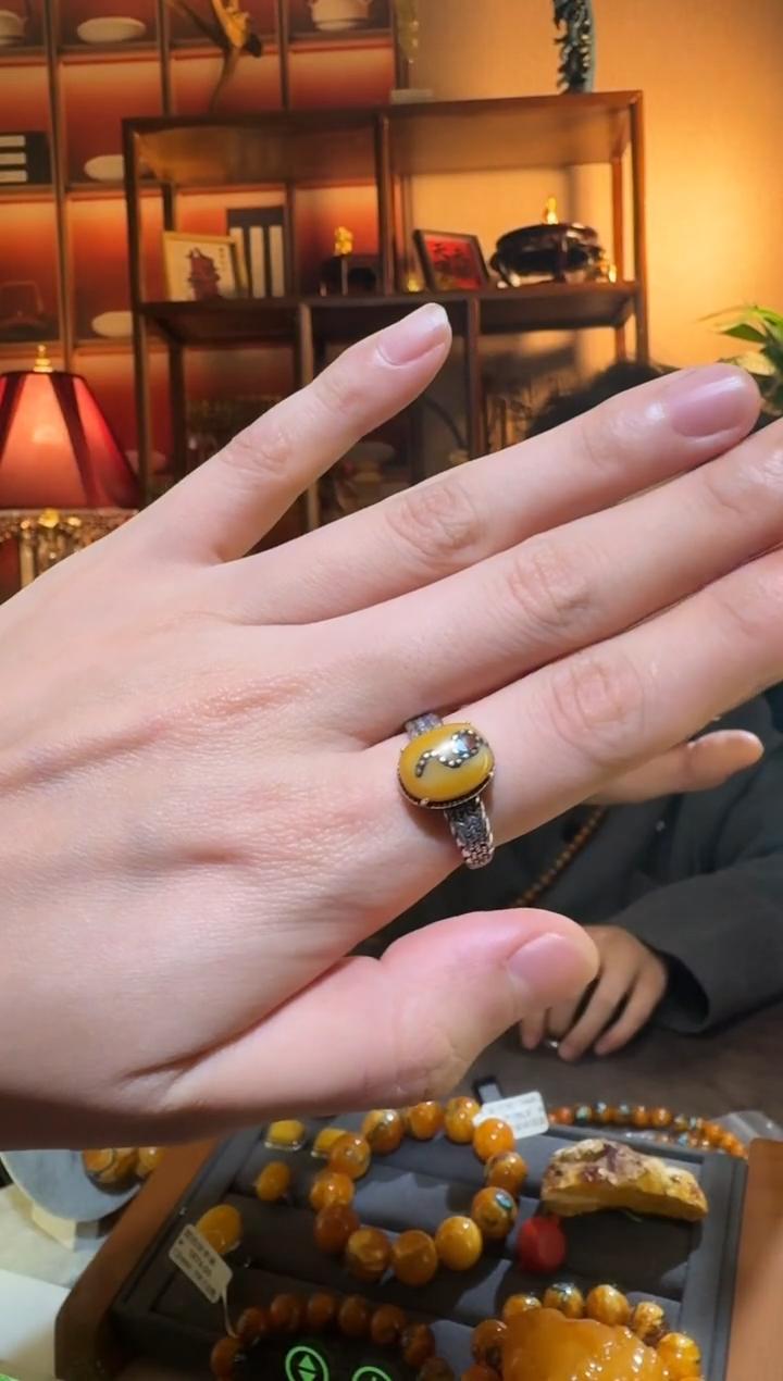 蜜蜡颈饰银S925镶嵌5471选择多样性发货其中一件