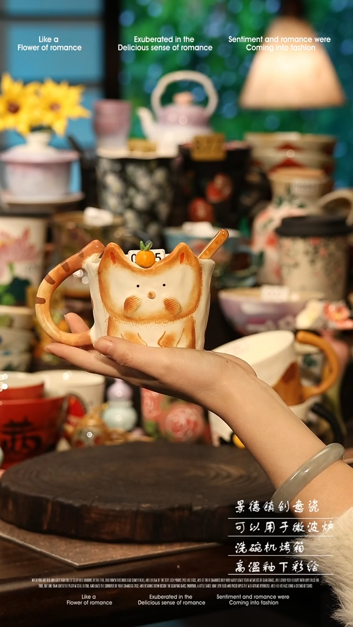 陶瓷景德镇高温釉下彩手工手绘款式@A0755@