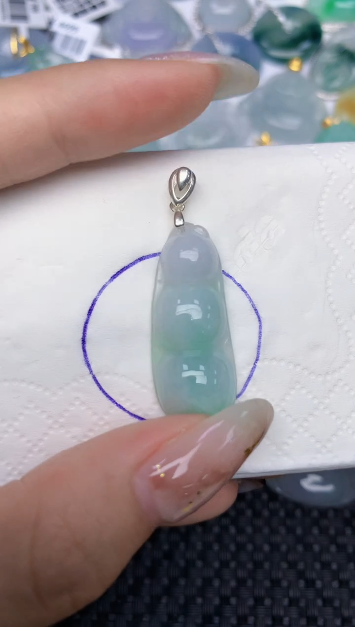 颈饰未镶嵌翡翠天然缅甸翡翠a货百元以上9元证书费自理
