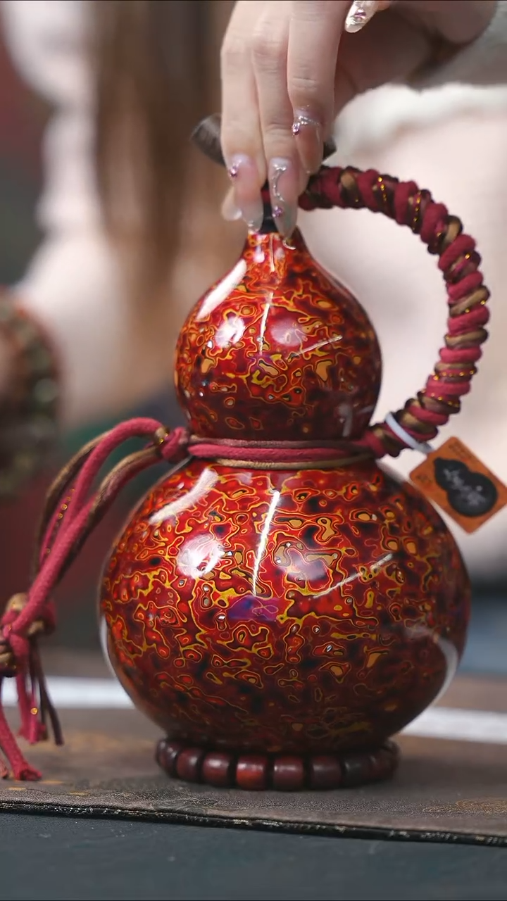 【闪购商品】WQ119漆艺酒葫芦不包手串及旋转底座