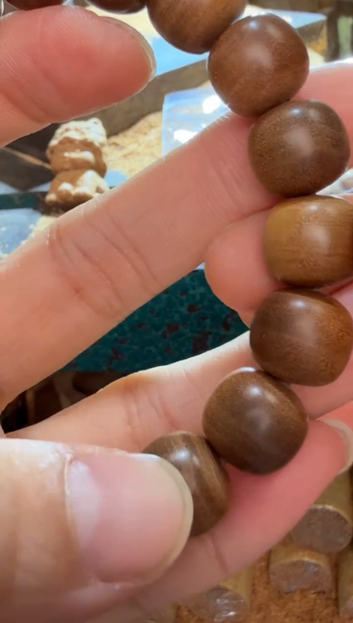 檀香木其他11x12黑肉虎皮纹单圈