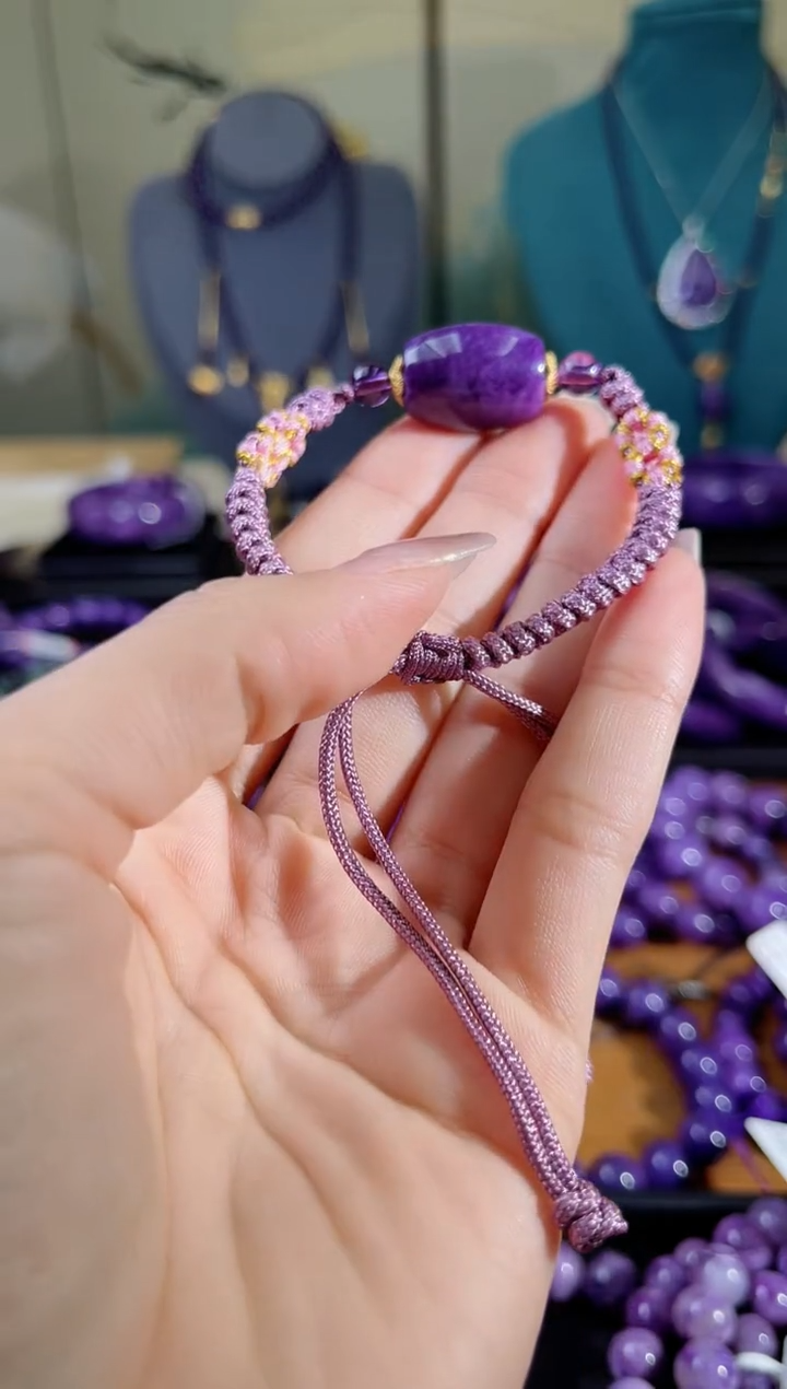 【闪购商品】查罗石（紫龙晶）手绳未镶嵌桶珠