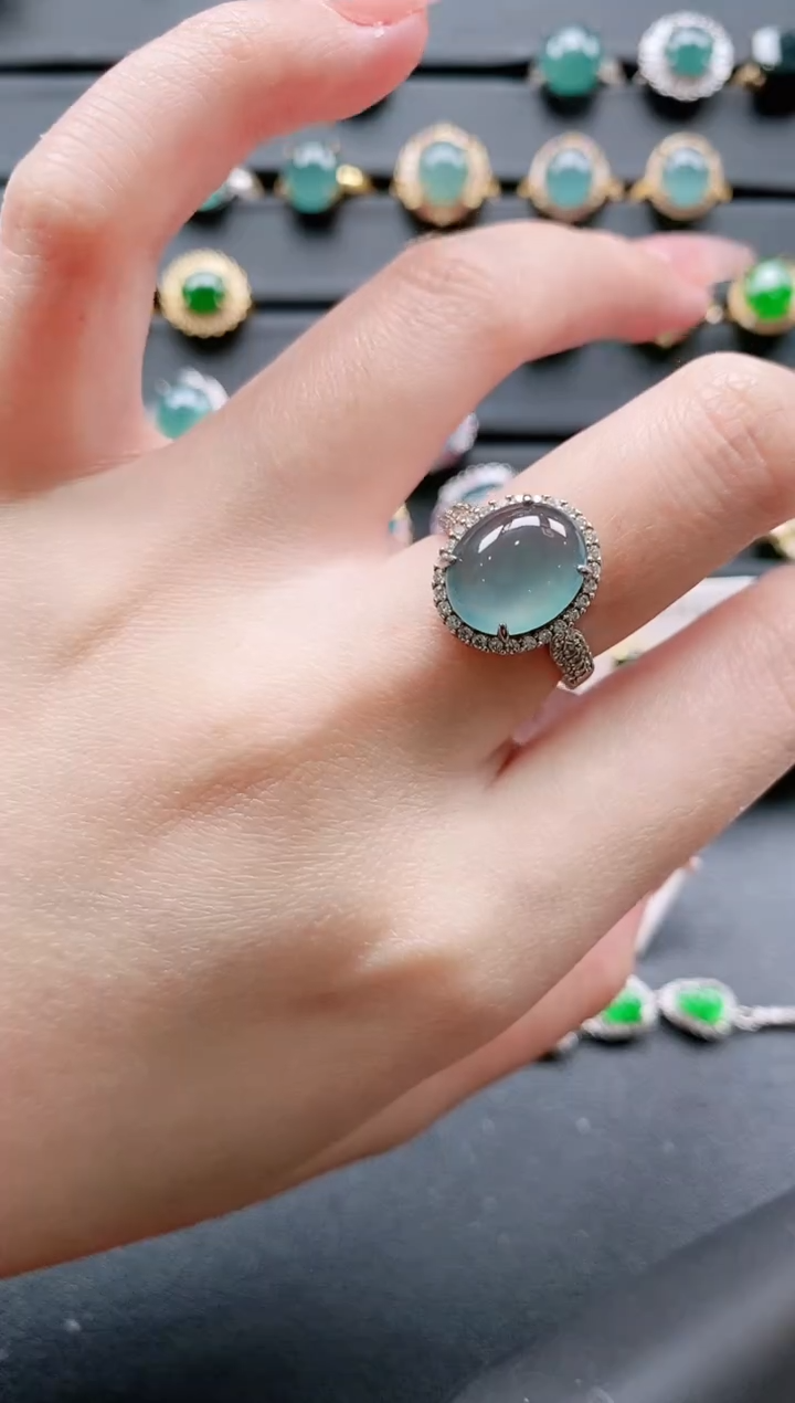 【闪购商品】翡翠戒指银S925镶嵌11111111