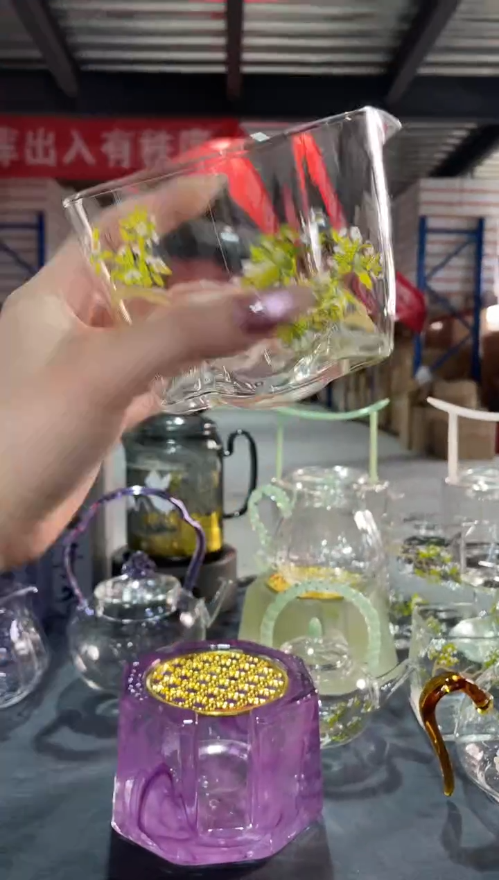 玻璃手工艺品遇器梨花白燕云朵公杯