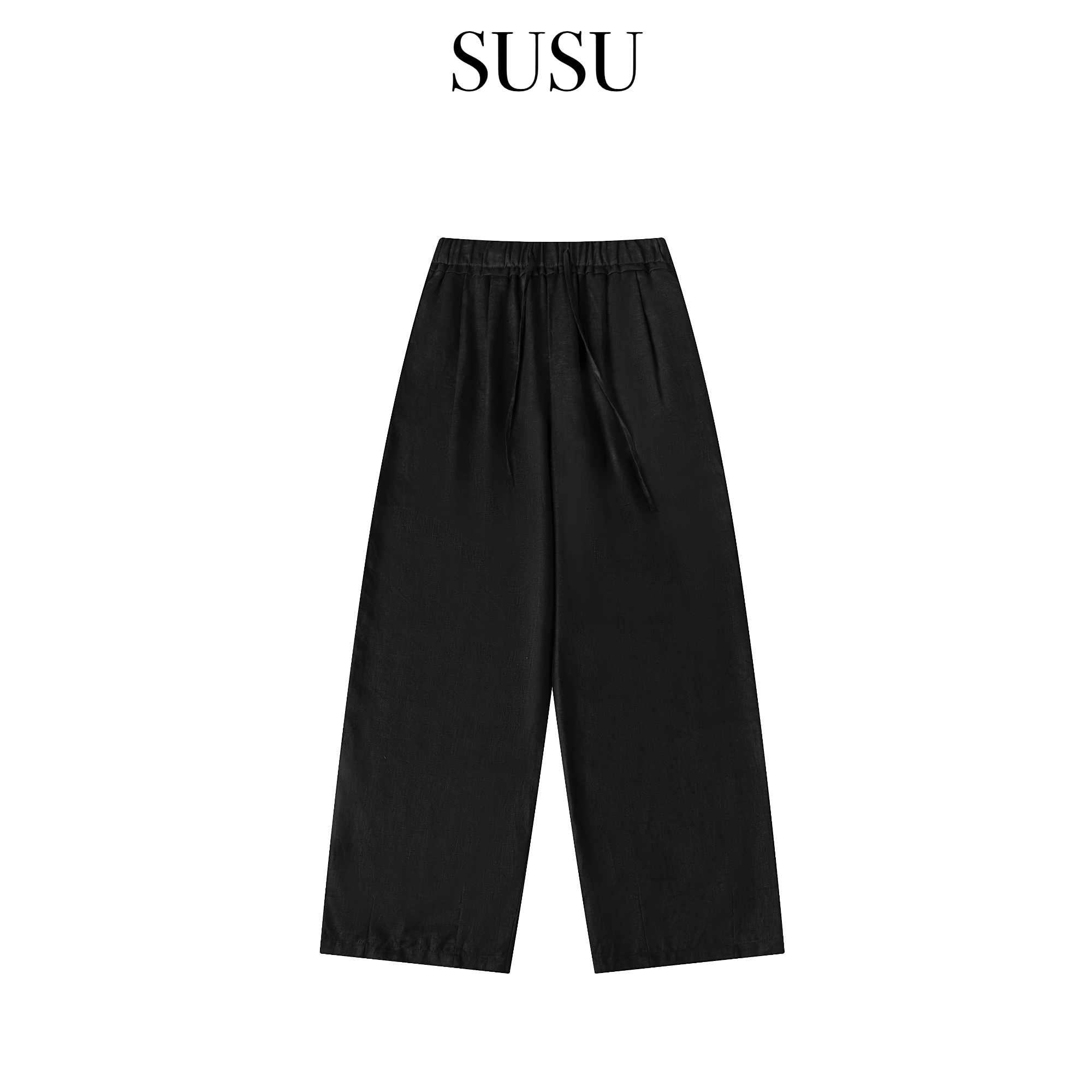 SuSu-2025新款简约品质亚麻直筒裤