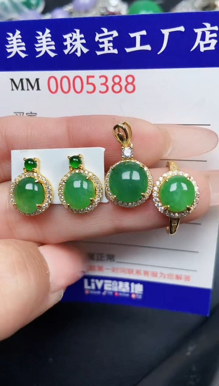 【闪购商品】翡翠颈饰银S925镶嵌5388