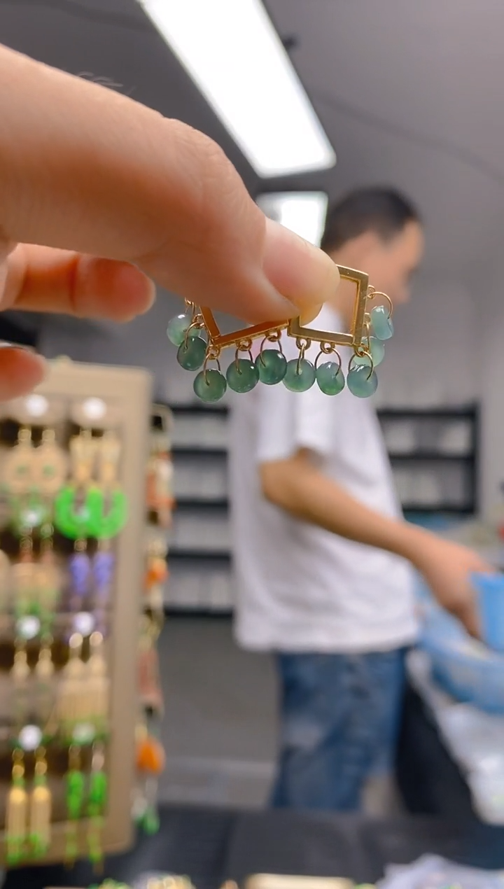 【闪购商品】翡翠耳饰合金0372翡翠耳包