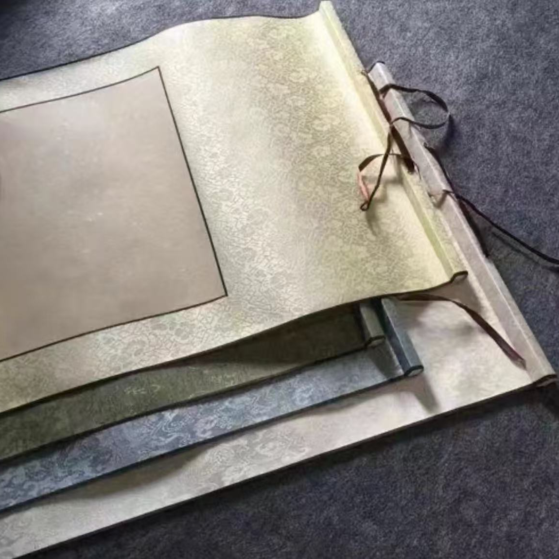 书法作品/书法绘画/檀皮蜡染宣纸/卷轴