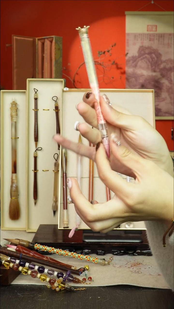 143号闪孤品高货毛笔链接 清水试笔 蘸墨不退