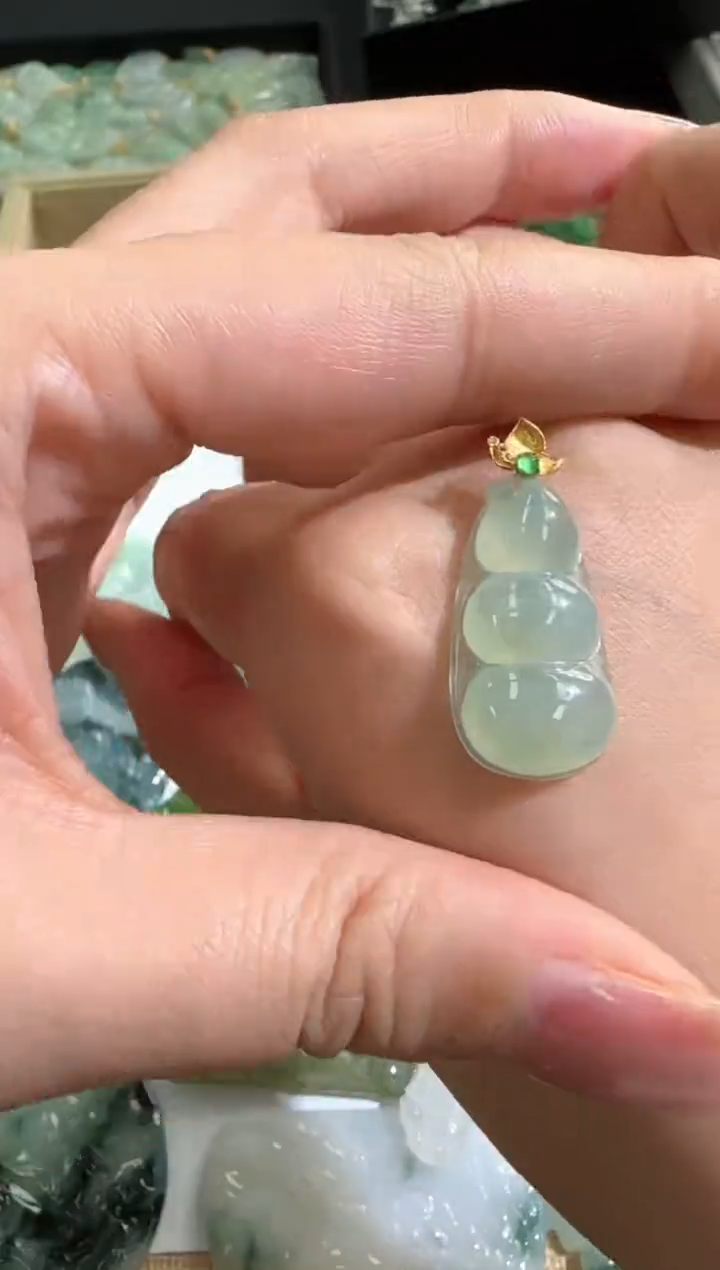 【闪购商品】翡翠颈饰18K金镶嵌250214238