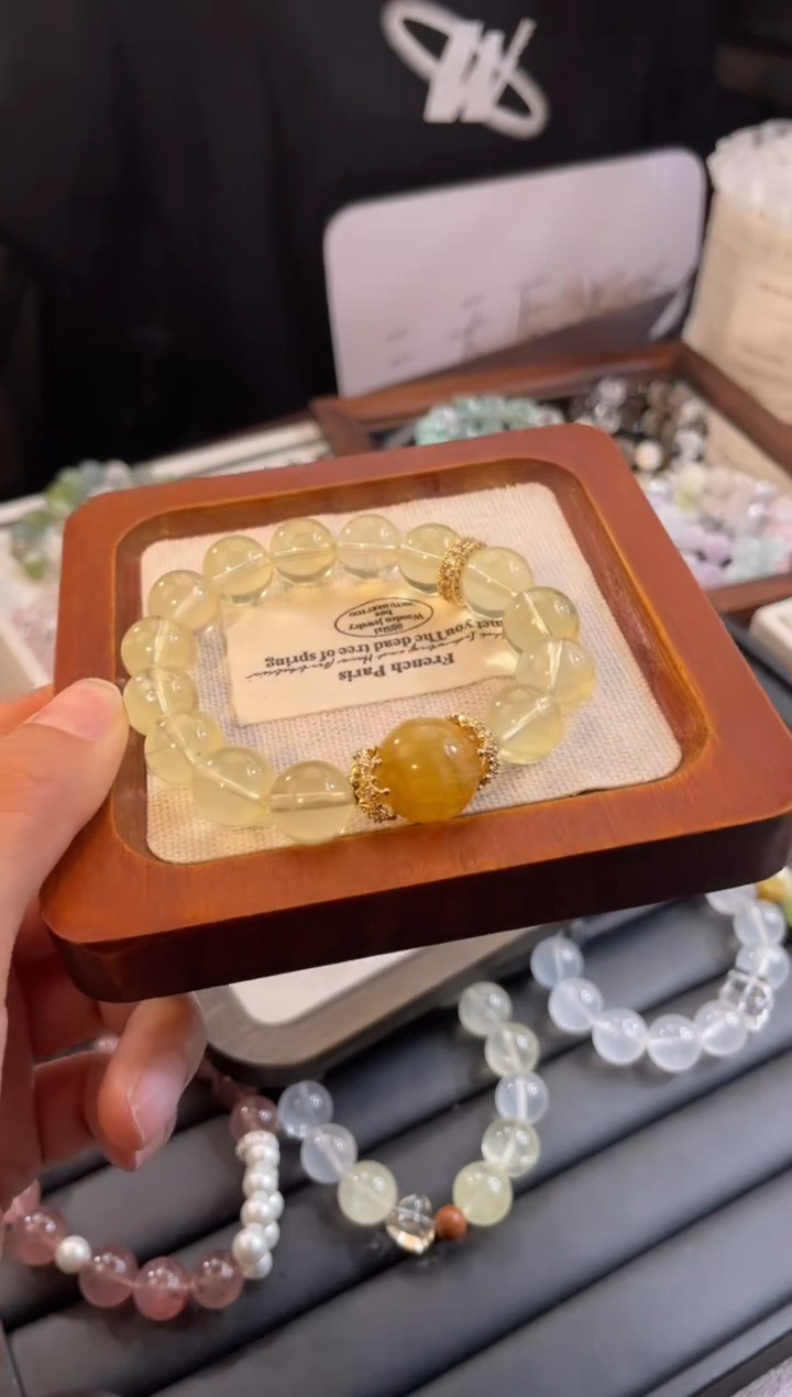 未镶嵌手链水晶高透黄水晶