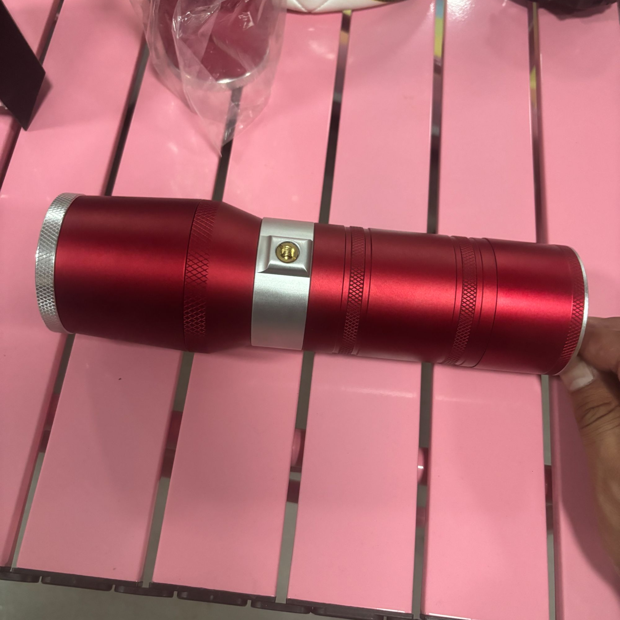 新款强光蓝光【三挡调光】大功率便携式LED加强版钓鱼灯激光炮