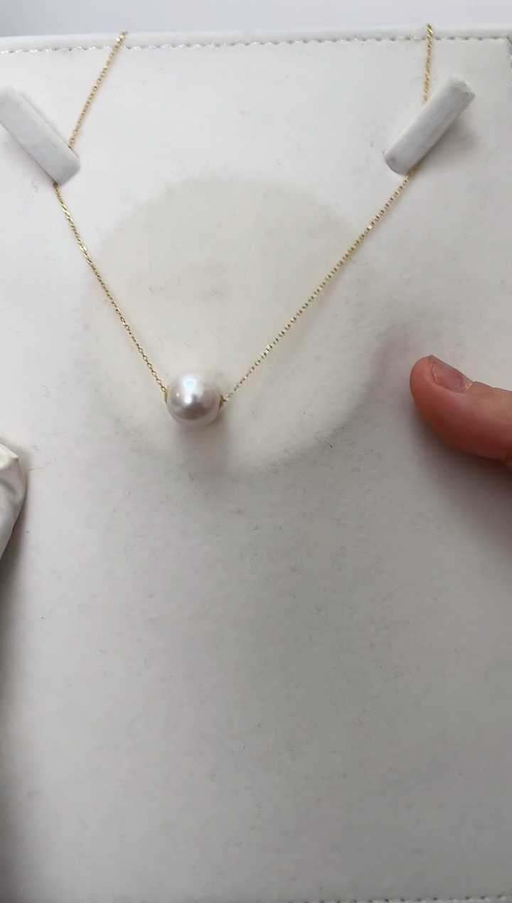 【闪购商品】淡水珍珠颈饰18K金镶嵌13.2