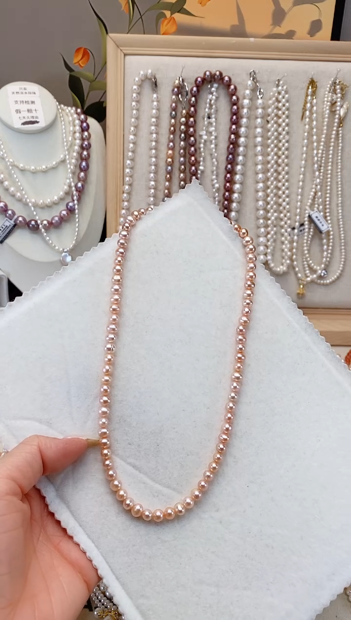 【闪购商品】淡水珍珠颈饰银S925镶嵌中国红鹅蛋项链