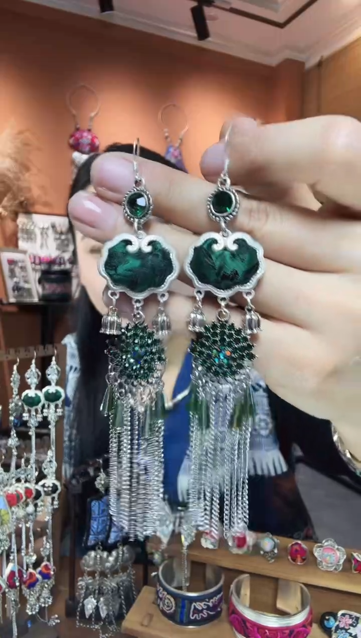 刺绣纯手工民族风耳环