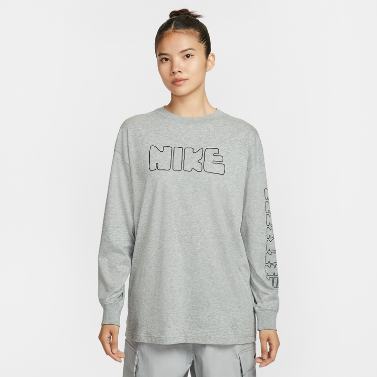 NIKE/耐克官方正品女子灰色纯棉长袖休闲运动卫衣II0461-063