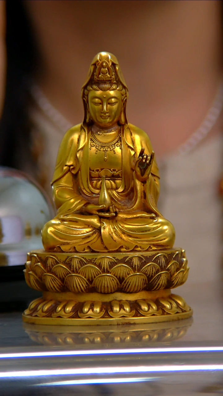 【闪购商品】紫铜鎏金，9分观音-Z