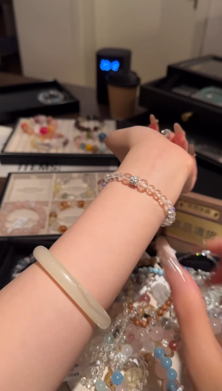 水晶手链合金白水晶x1806