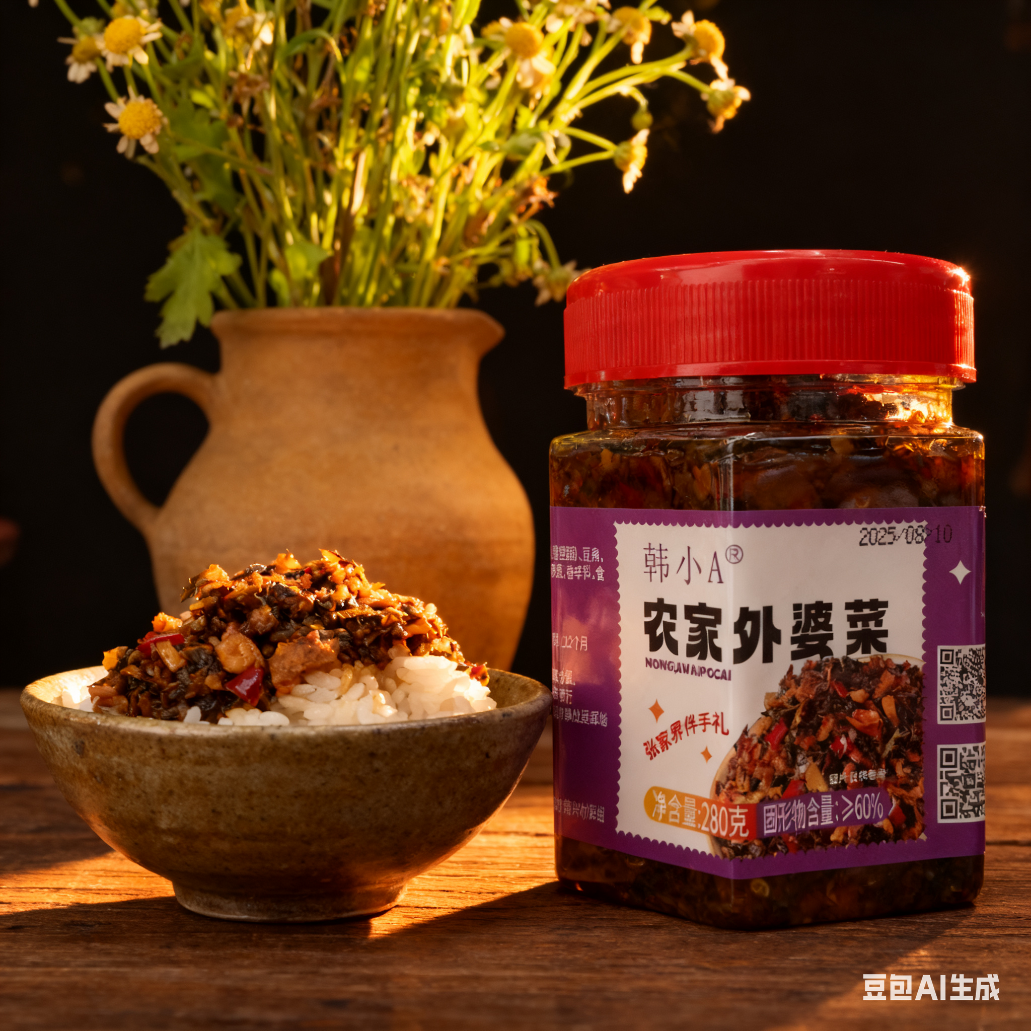 【下饭菜系列】韩小A正宗湖南外婆菜/香辣可口/下饭必备/调味必备