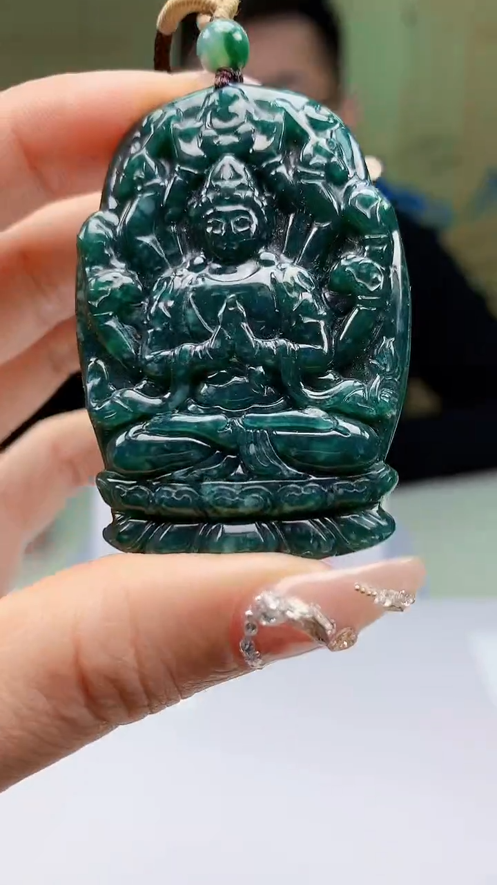 【闪购商品】定制翡翠未镶嵌5152ty-毛货挂件68