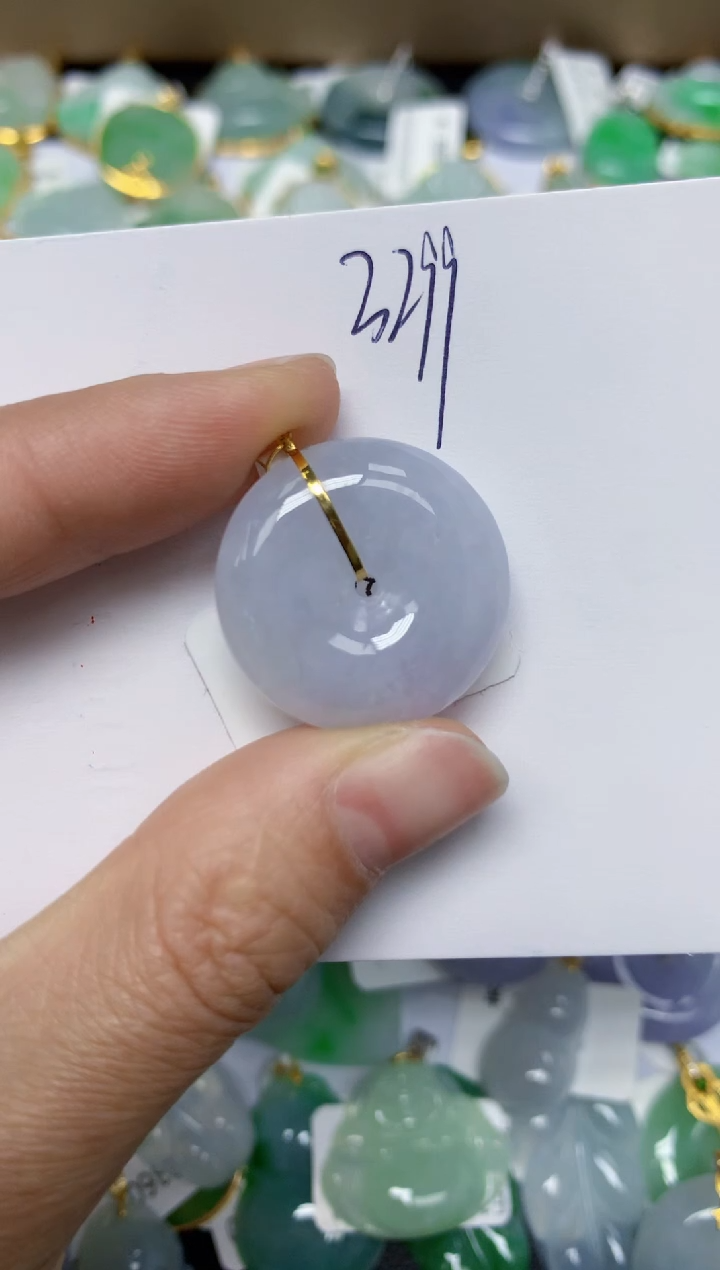 【闪购商品】翡翠颈饰18K金镶嵌 天然翡翠A货