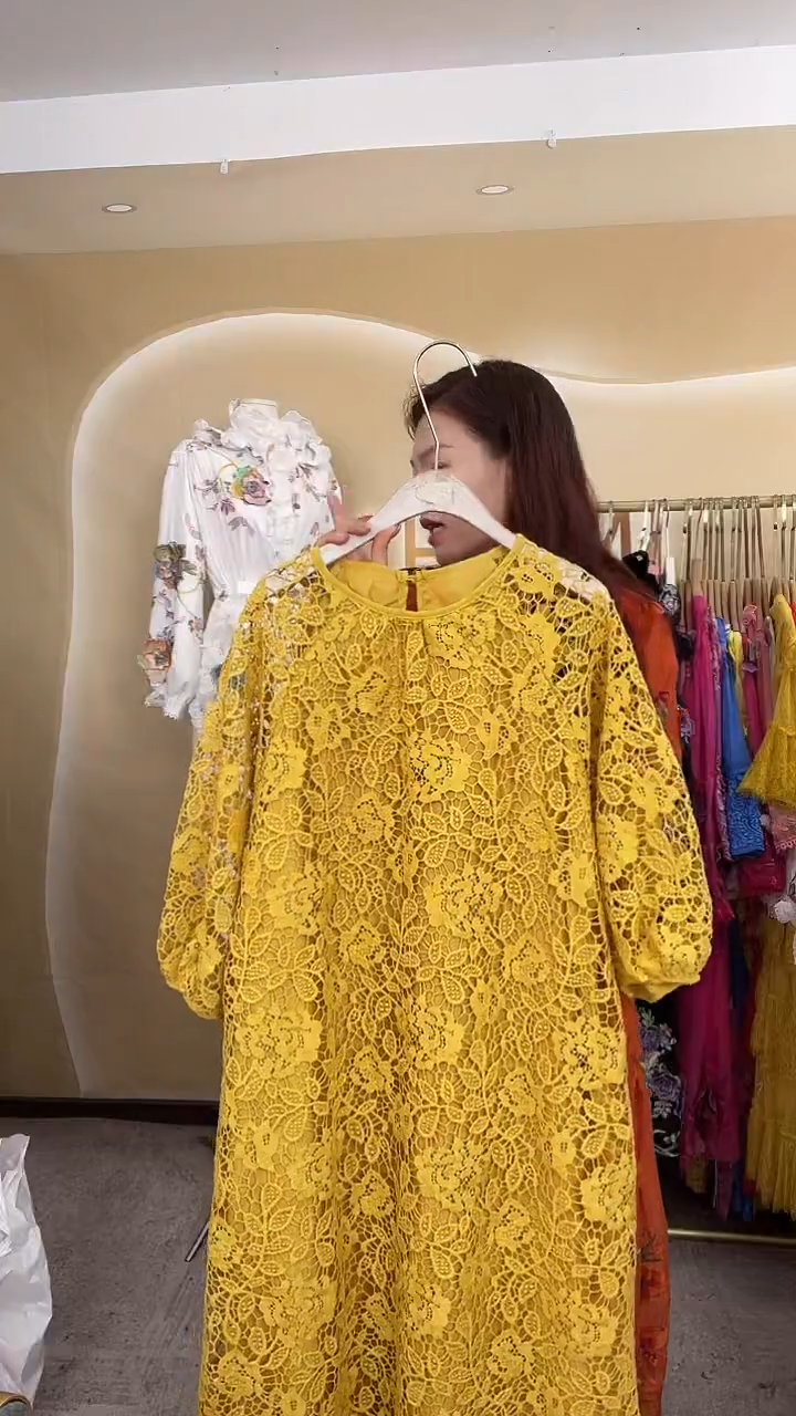 常规黄色连衣裙大码