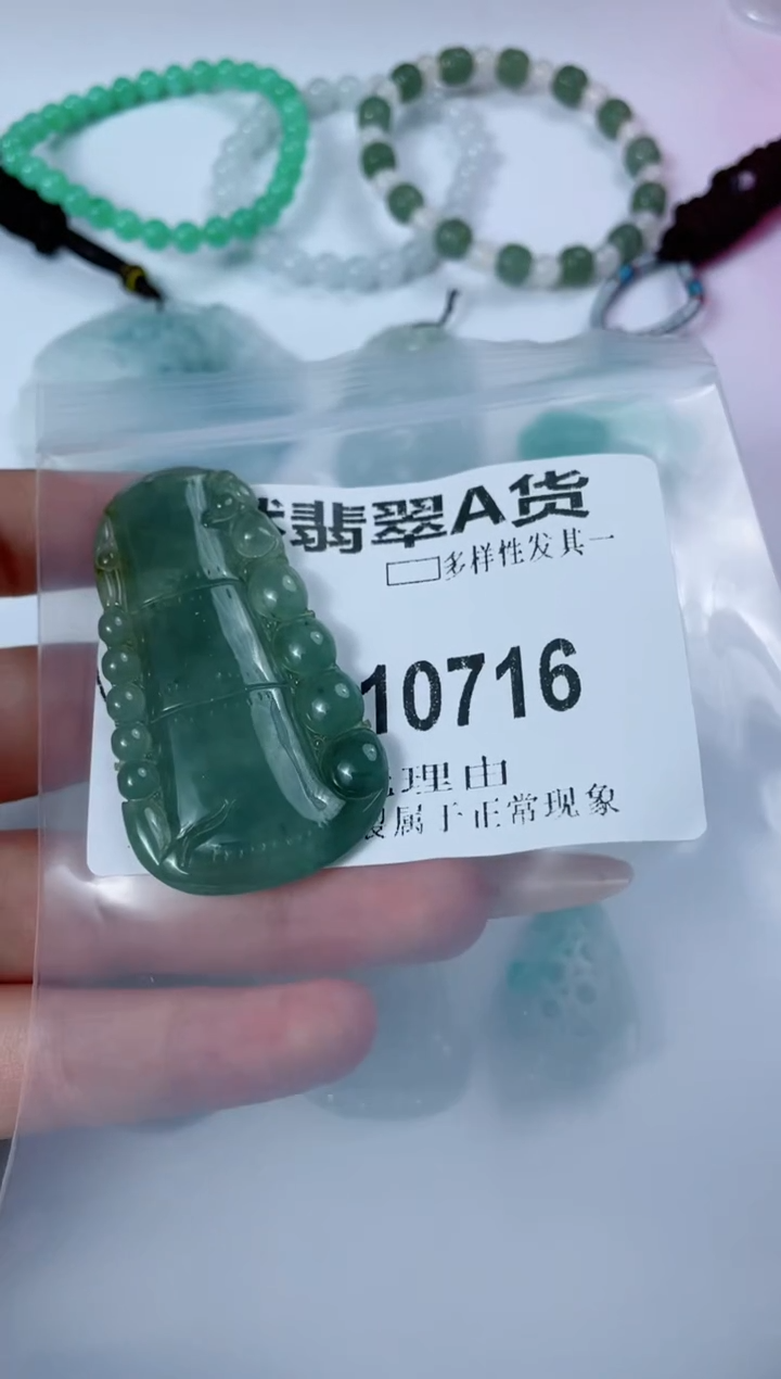 翡翠未镶嵌颈饰10716