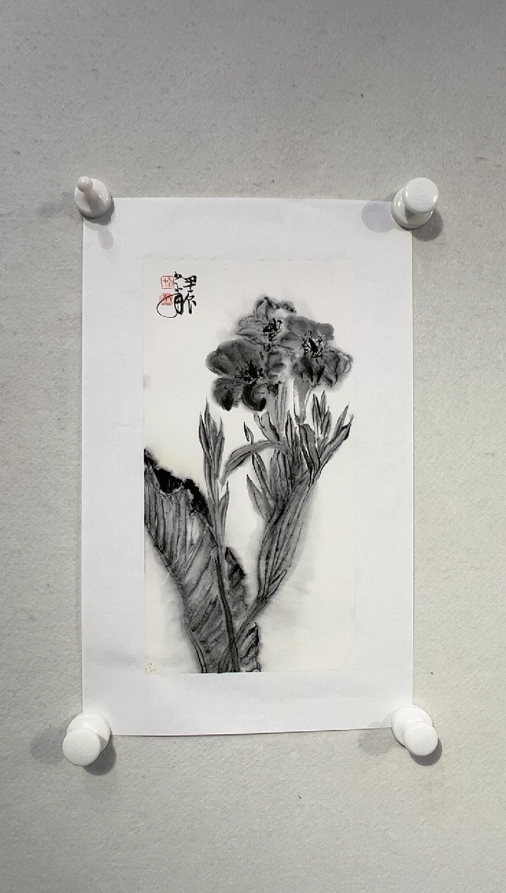 【闪购商品】国画绘画作品-0.5平尺带书法