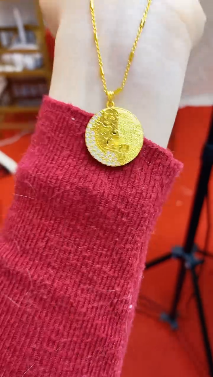 合金无036鱼圆牌吊坠