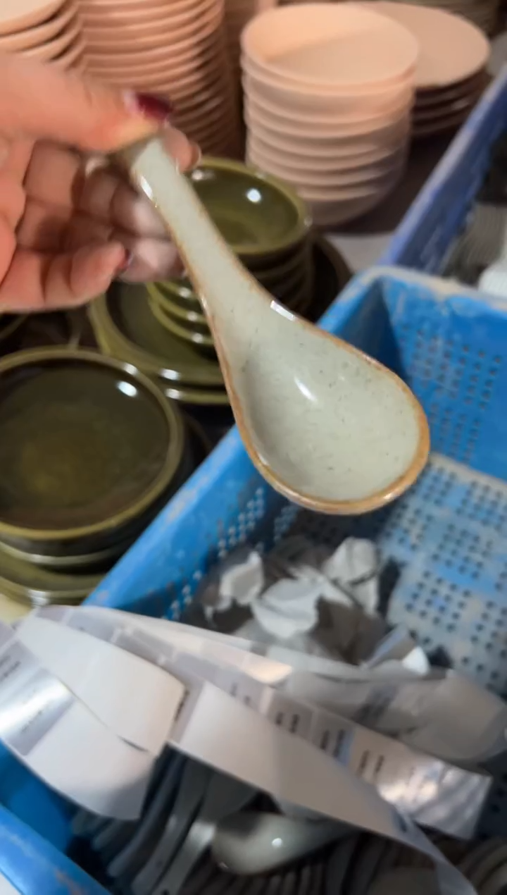 明舟微瑕陶泥福利勺子（4只装）