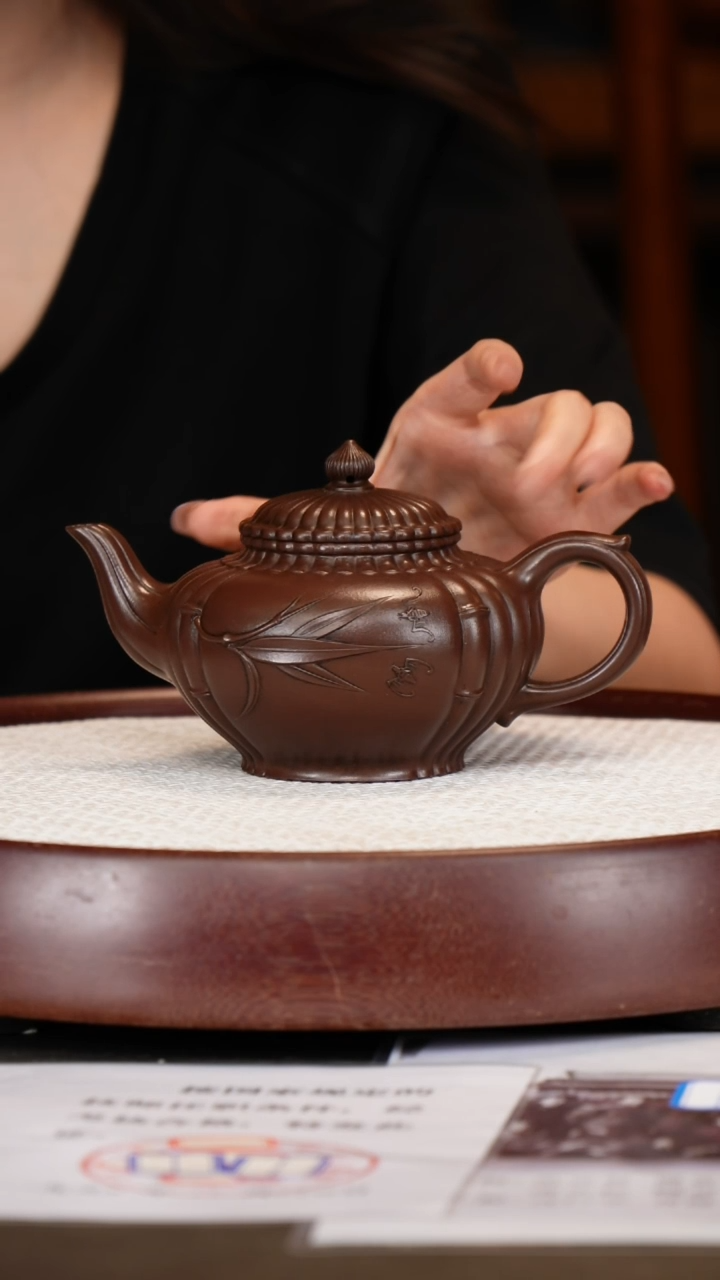 茶壶紫砂【诸葛永南】筋纹笑樱400c+四方花盆