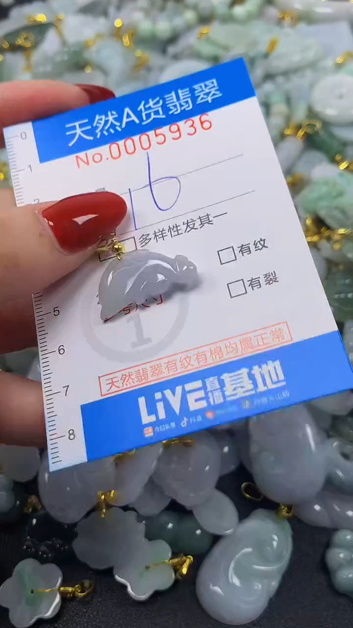 颈饰未镶嵌翡翠净货挂件-5736