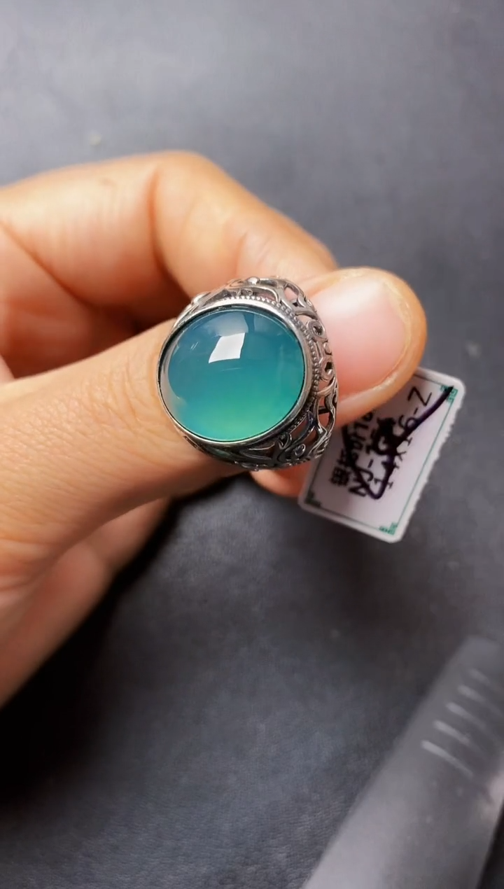 银S925镶嵌戒指翡翠222222222