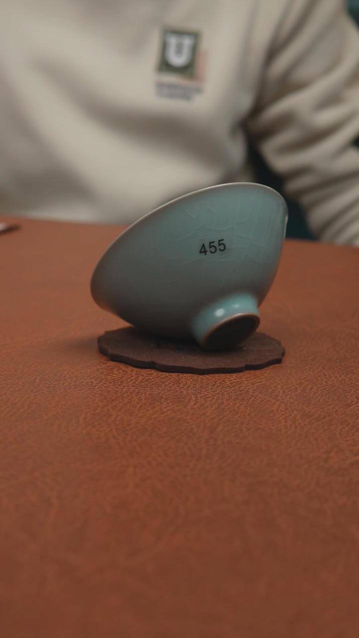 【闪购商品】杯汝州原产地原矿釉仿古微瑕斗笠杯