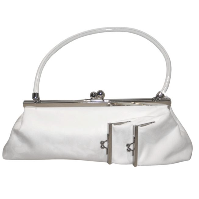 【LOCAT】lowsh  白色前双口金腋下包 LB003PU(