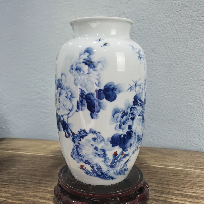 景德镇徐建明老师手工手绘花瓶