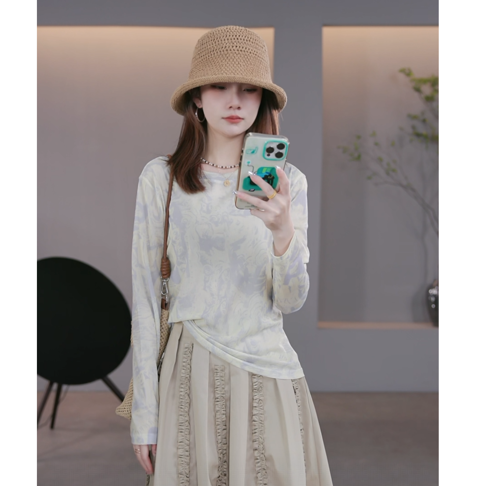 【LIbaibai】夏装2025年新款长袖薄款防晒T恤上衣BB-2224