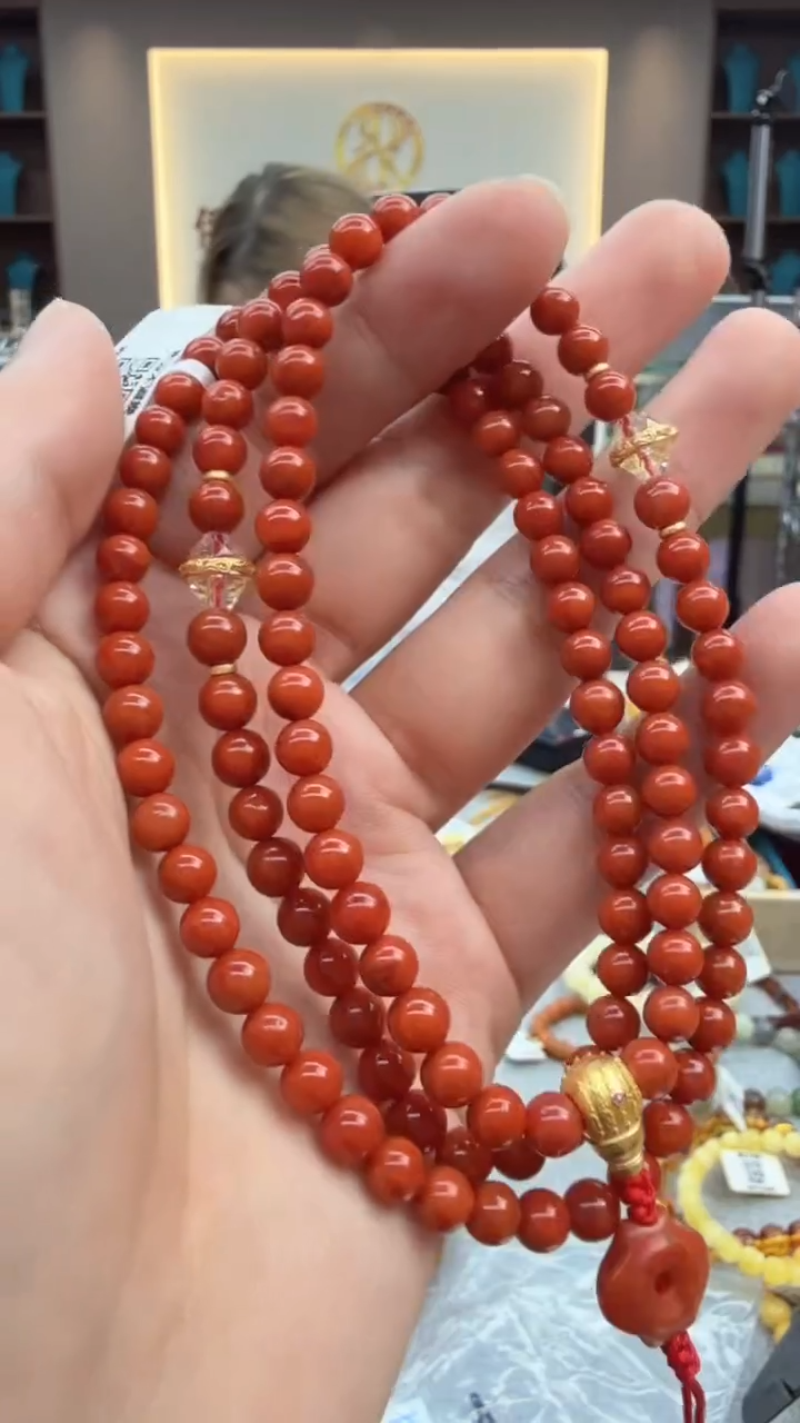 南红玛瑙未镶嵌颈饰283秒拍号假一罚十